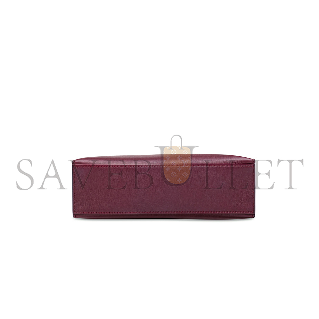 H**mes swift leather kelly pochette with palladium hardware (22*14*7cm)